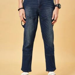 SF Jeans by Pantaloons Medium Blue Straight Fit Jeans-picture-20