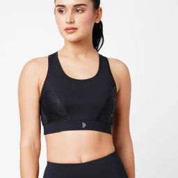 Bodd Active Black Regular Fit Sports Bra-image-85