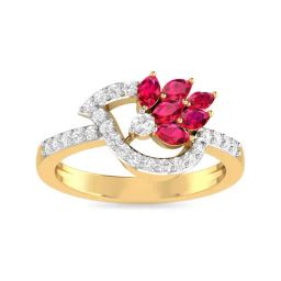 PC Jeweller Columbo 18k Gold Ring for Women-picture-26