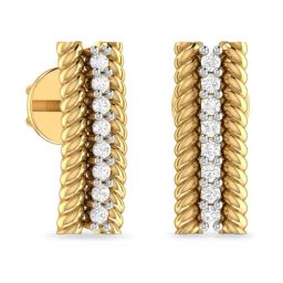 PC Jeweller Keelyn 18k Gold Earrings for Women-image-65
