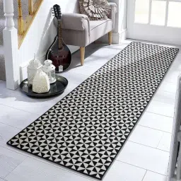 Saral Home Black & Beige Cotton Runner - Set of 1-image-60