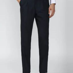 Van Heusen Navy Regular Fit Trousers-image-85