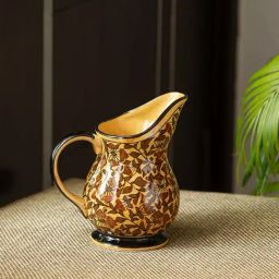 ExclusiveLane Yellow & Brown Ceramic Milk & Water Jug - Set of 2-image-6