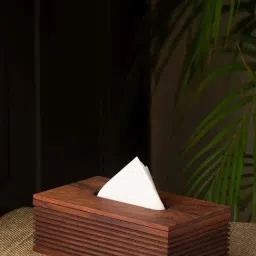 ExclusiveLane Brown Sheesham Wood Tissue Box Holder - Set of 1-image-64