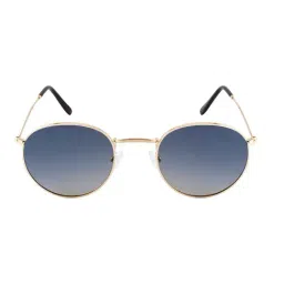 Opium Grey UV Protection Round Unisex Sunglasses-36