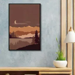 999Store Multicolor Canvas Wall Painting Panel With Fibre Frame-0