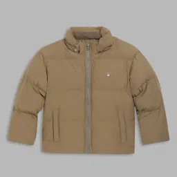 Gant Kids Brown Quilted Full Sleeves Jacket-image-58