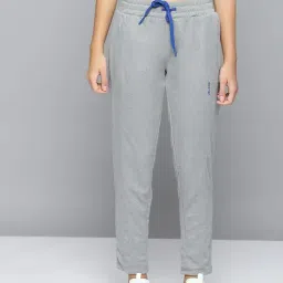 ALCIS Grey Logo Print Slim Fit Mid Rise Training Track Pants-image-19