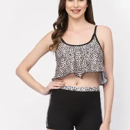 Cukoo Beige Printed Swimwear-image-0