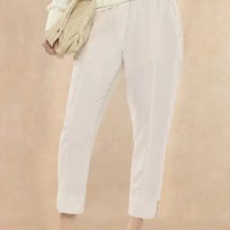 RAREISM Off White Cotton Blend Solid Trousers-image-29