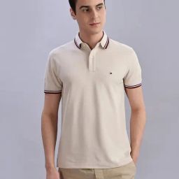 TOMMY HILFIGER Beige Regular Fit Solid T-Shirt-picture-11