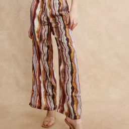 RAREISM Multi Satin Printed Trousers-image-35