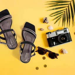 Mochi Women Striped Casual Sandals-48