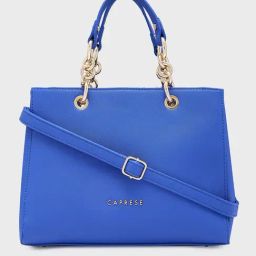 Caprese Blue Solid Large Handbag-picture-36