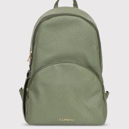 Caprese Olive Faux Leather Medium Backpack-25