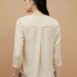 Code by Lifestyle Beige Plain Top image 2