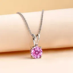 Ornate Jewels 925 Sterling Silver Pink American Diamond Necklace for Women-image-20