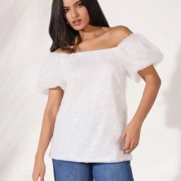 showoffff SHOWOFF White Solid Short Sleeves Top-picture-23