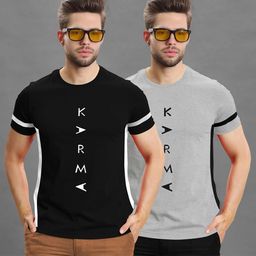 TRIPR Pack of 2 Men Typography Printed Regular Fit T-shirt-picture-12