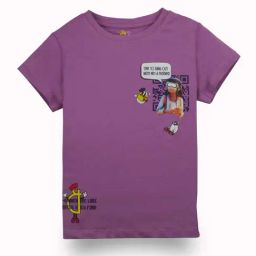 Gini & Jony Kids Purple Digital Print Top-image-78