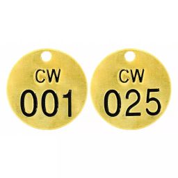 BRADY 38.1mm(1-1/2 Inch) Stamped Numbered Tag Set for Cold Water, 20TD89 (Pack of 25)-image-77