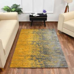 Presto Yellow & Grey Polyester Carpet-14