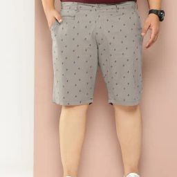 Thomas Scott Grey Regular Fit Printed Shorts-picture-15