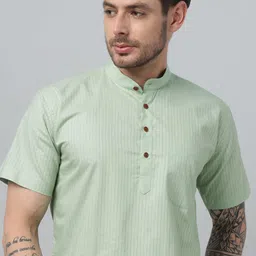 Hancock Men Striped Gotta Patti Summer Sheers Kurta-picture-33