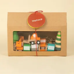 Playbox Kids BPA Free Skill Development Wooden Township Cars & Tree Play Set-picture-23
