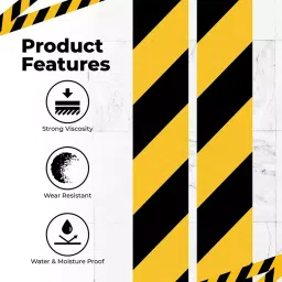 AIPL FMT 2 inch X 25 m Yellow & Black Floor Tape image 4