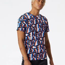 New Balance Multicolor Comfort Fit Printed Sports T-Shirt-image-5