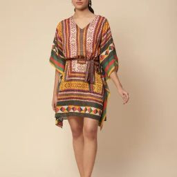 aarke Ritu Kumar Multicolor Printed A Line Dress-image-76