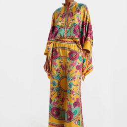 Routes by All About You Printed Mandarin Collar Shirt WithPalazzos Co-Ords-picture-36