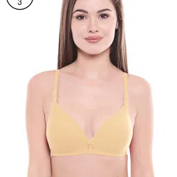 Bodycare Women Pack of 3 Beige Solid T-shirt Bra 6552S-picture-28