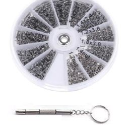 600PCS Sunglasses Clock Rimless Mirror Leg Screw Tool Package with Screwdriver （Plastic Box）-10
