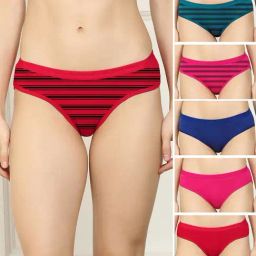 AROUSY Red & Pink Striped Hipster Panties - Pack Of 6-picture-16