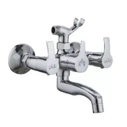 PLATO Tecno Wall Mixer with Crutch Brass Chrome Finish Silver, TE-013-image-127