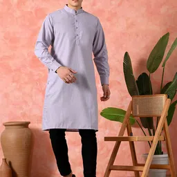 7 GEN Men Mandarin Collar Straight Kurta-picture-49