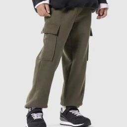 GAP Boys Olive Solid Cargo Joggers-image-3
