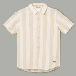 Fame Forever by Lifestyle Boys Vertical Striped Spread Collar Cotton Casual Shirt-image-66