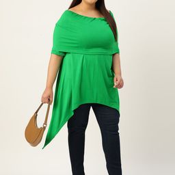 theRebelinme Plus Size Solid Layered Longline Top image 5