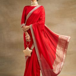 kasee Solid Embroidered Pure Silk Saree-47