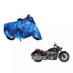 Auto Pearl Waterproof Two Wheeler Cover For Indian Scout (Blue)-41
