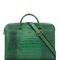 Da Milano Unisex Textured Leather Laptop Bag-54