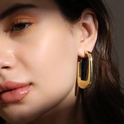 SOHI Contemporary Hoop Earrings image 3
