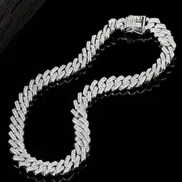 The Roadster Lifestyle Co Men Silver-Plated Cubic Zirconia Studded Chain-33