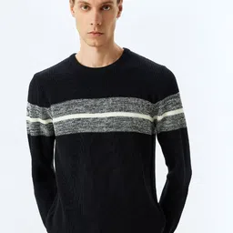 Koton Men Striped Pullover-image-97