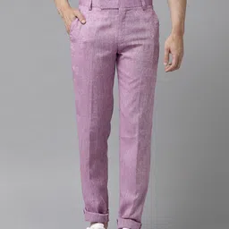Hangup Men Purple Regular Fit Solid Trousers-image-70