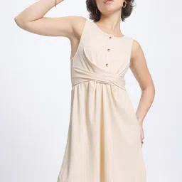glitchez Pastel Paradise Self-Design Twisted Mini A-Line Dress-image-23