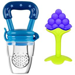 BOXOT IMPEX Baby Food Feeder And Fruit Shaped Silicone Stand Teether (Design & Color May Vary)-18